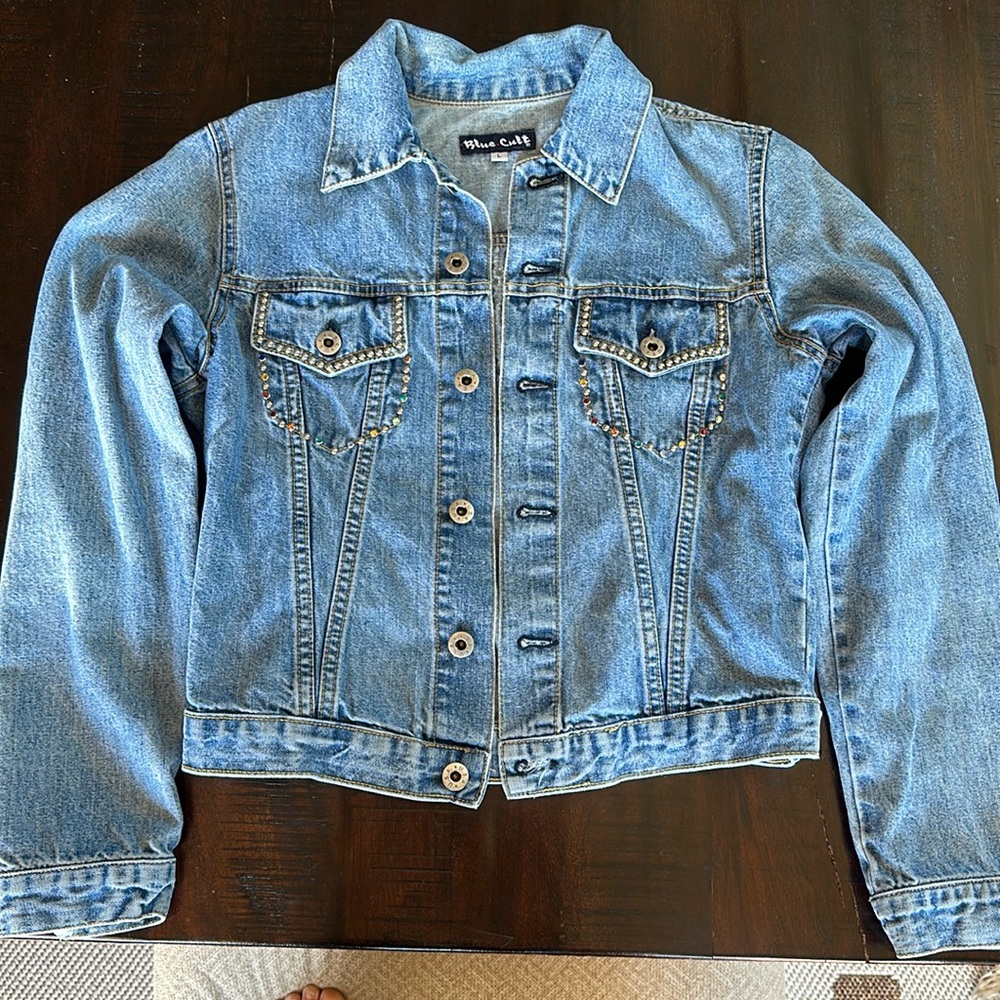 Jean Jacket from Aspen Boutique PE 101, size kids large, women’s Xs